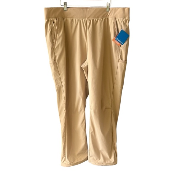 Columbia New w Tag Tan Women's Trail Pant Straight Leg Active Fit Omnishield XXL - Picture 2 of 16